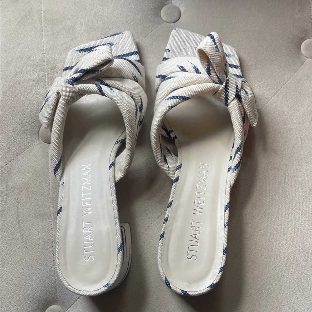 Stuart Weitzman Sofia 45 Ikat low heel Mules - Picture 6 of 11
